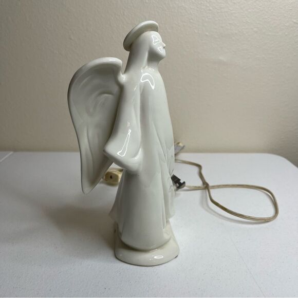 Vintage Ceramic Angel Night Light Bed Table Lamp 9.75 Inches White UNTESTED READ - Picture 7 of 14